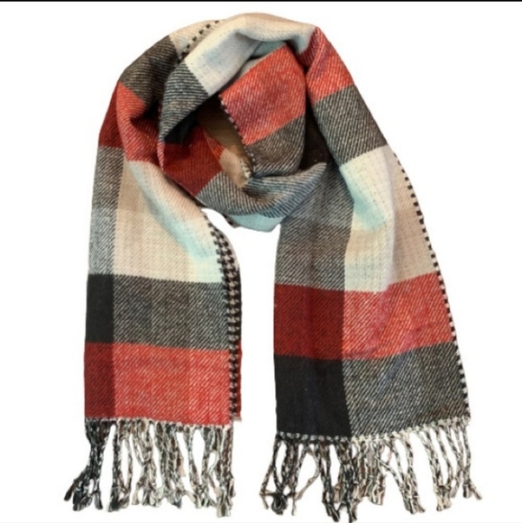 💋 POTTERY BARN Whittaker Reversible Plaid Scarf 💋 - Picture 3 of 6